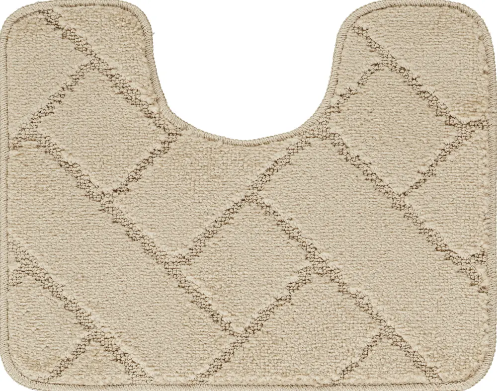 Juniper 2-Piece Machine Washable Non-Slip Light Beige Bathroom Rug Set - Image 5
