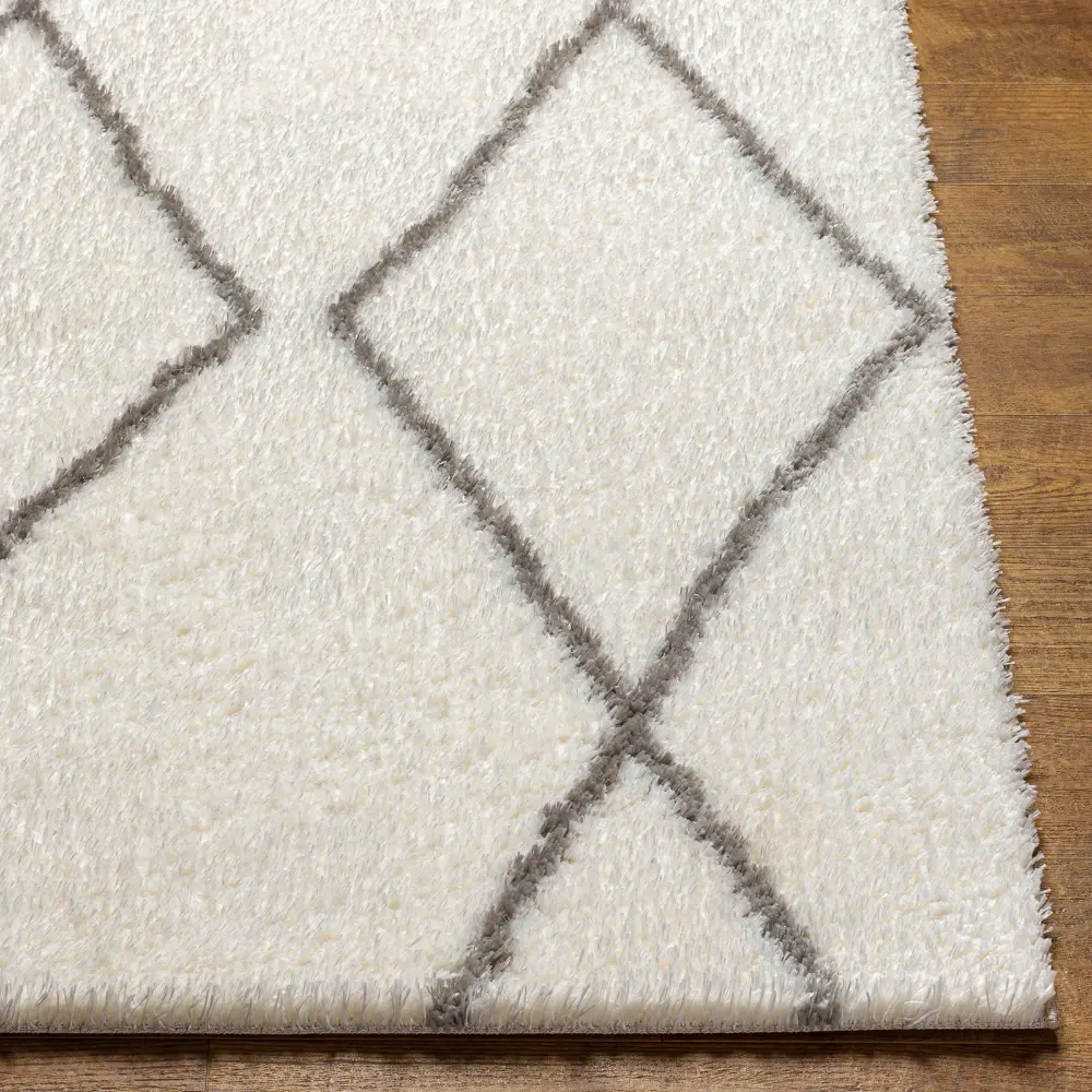 Juno Shaggy Modern Plush Pile Ivory Rug - Image 5