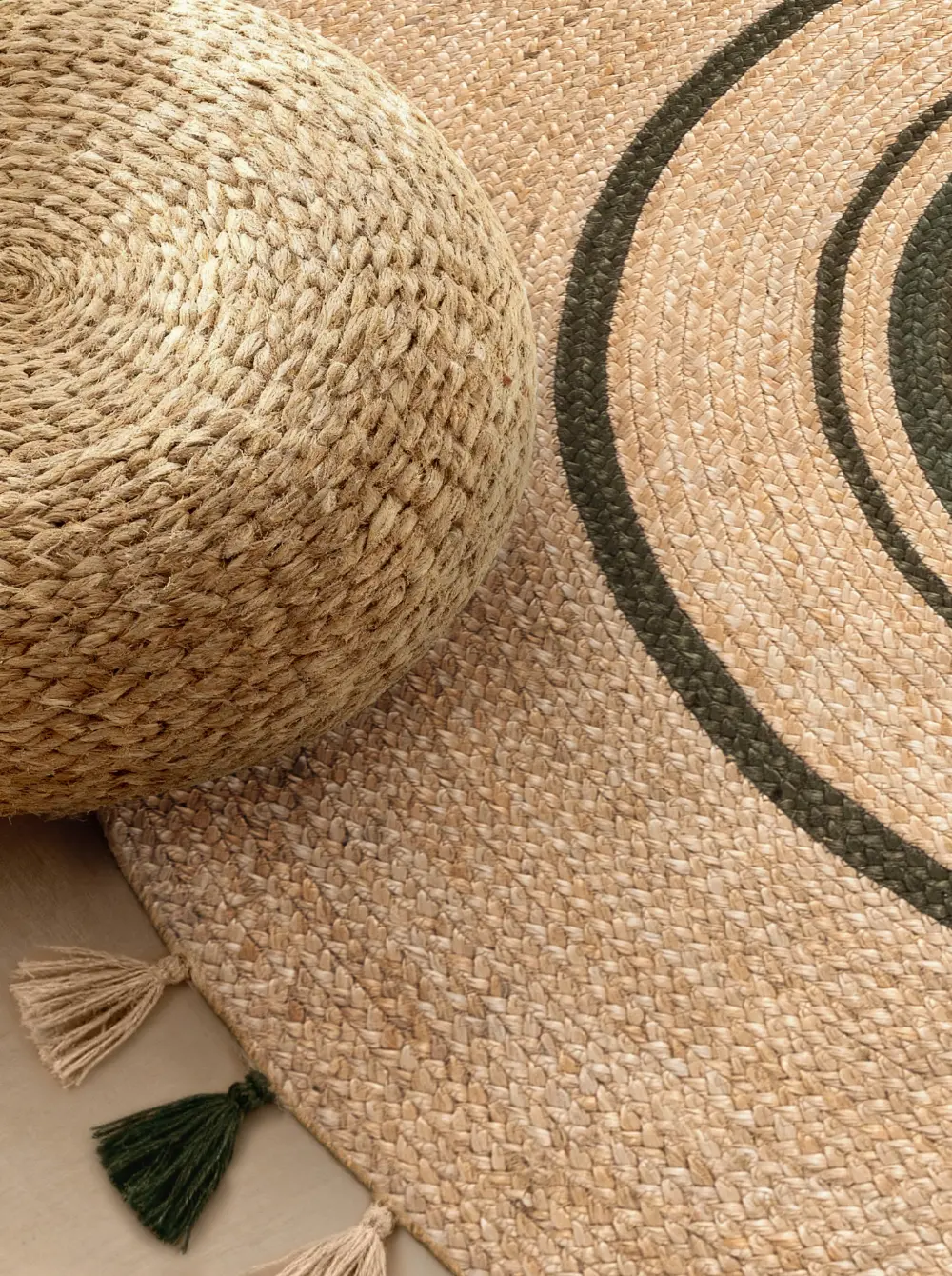 Jute Braided Natural Gold Green 106330 - Image 4