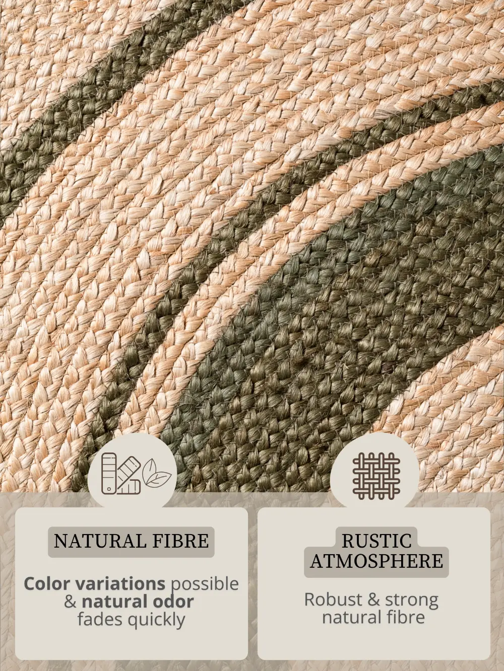 Jute Braided Natural Gold Green 106330 - Image 8