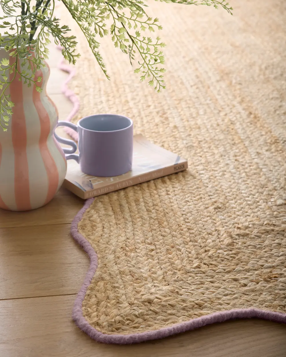 Jute Scalloped Edge Lilac - Image 3