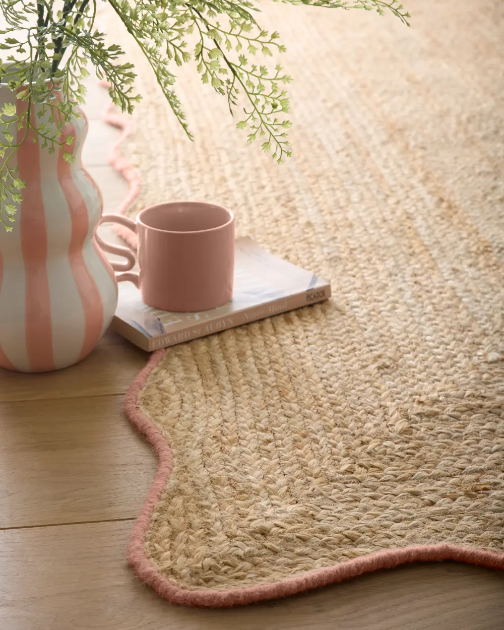 Jute Scalloped Edge Peach - Image 3