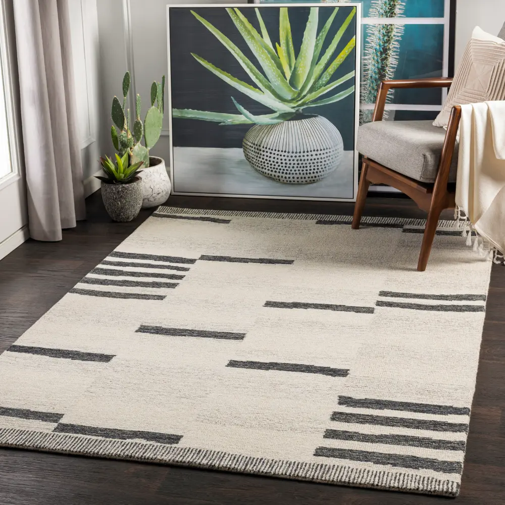 Kaaya Hand-Tufted Global Wool Beige Rug