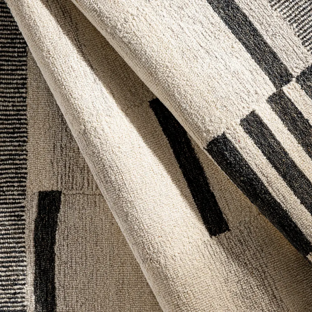 Kaaya Hand-Tufted Global Wool Beige Rug - Image 6