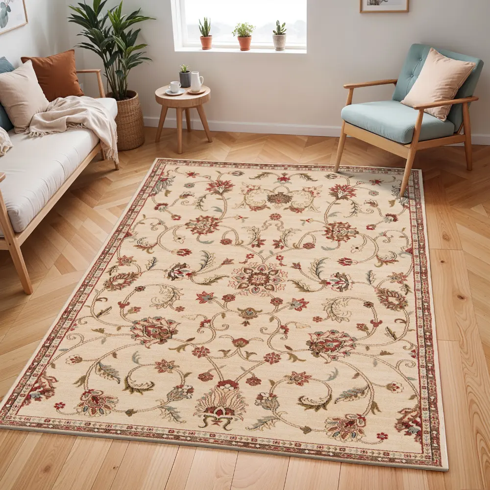 Kabani Traditional Boho Khaki Rug