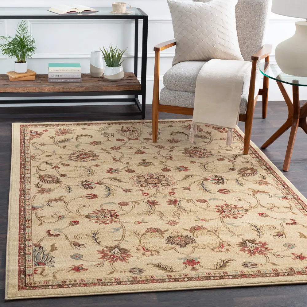 Kabani Traditional Boho Khaki Rug - Image 4