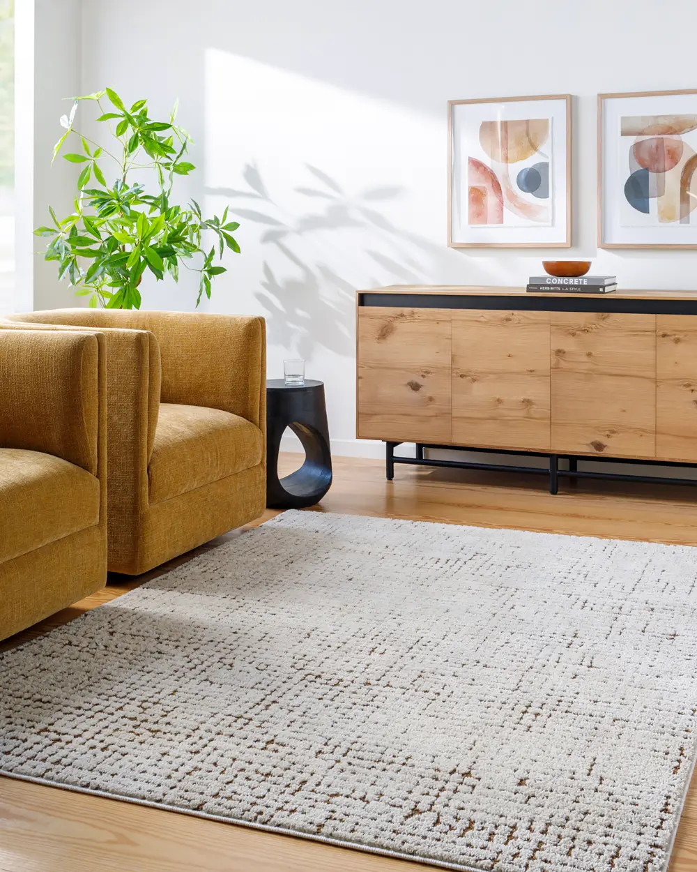 Cascade Our Pnw Home X Livabliss Scandi High Pile Ivory/Brown Rug - Image 8