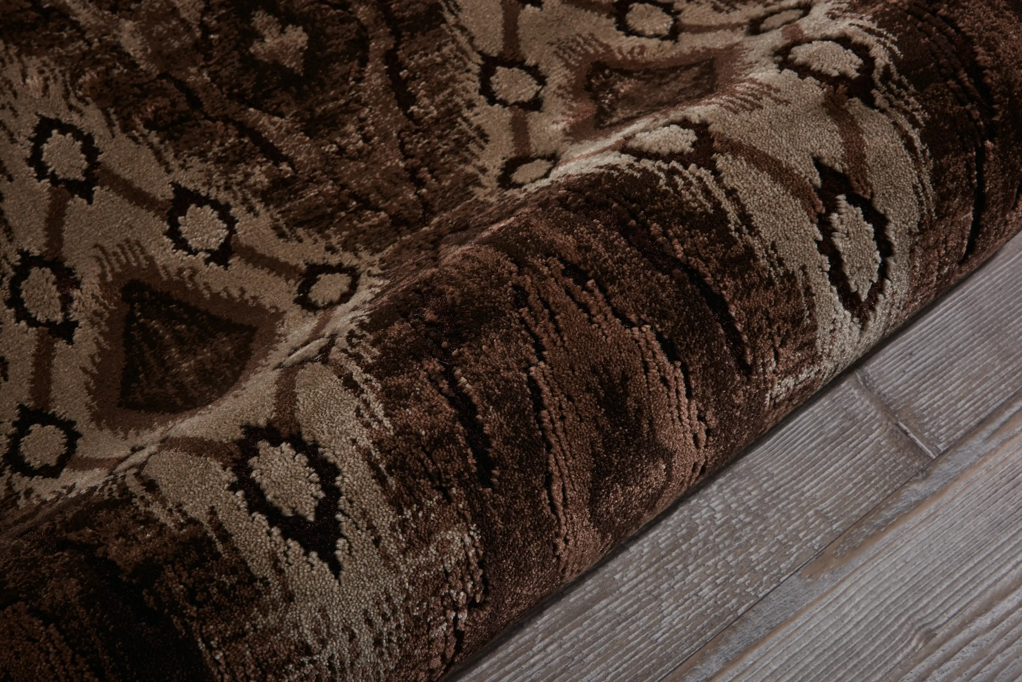 Karma Nourison KRM02 Chocolate Rug - Image 3