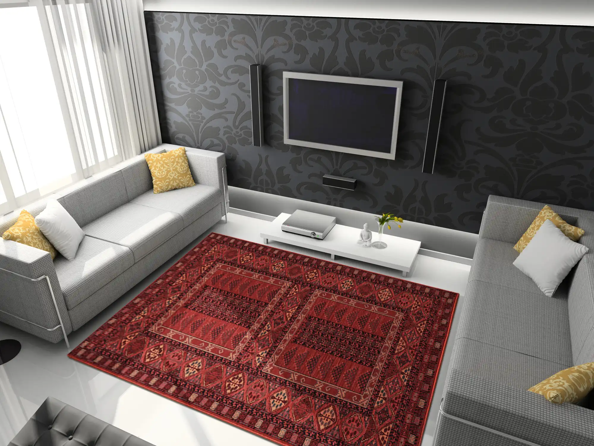 Kashqai 4346 300 Red Rug