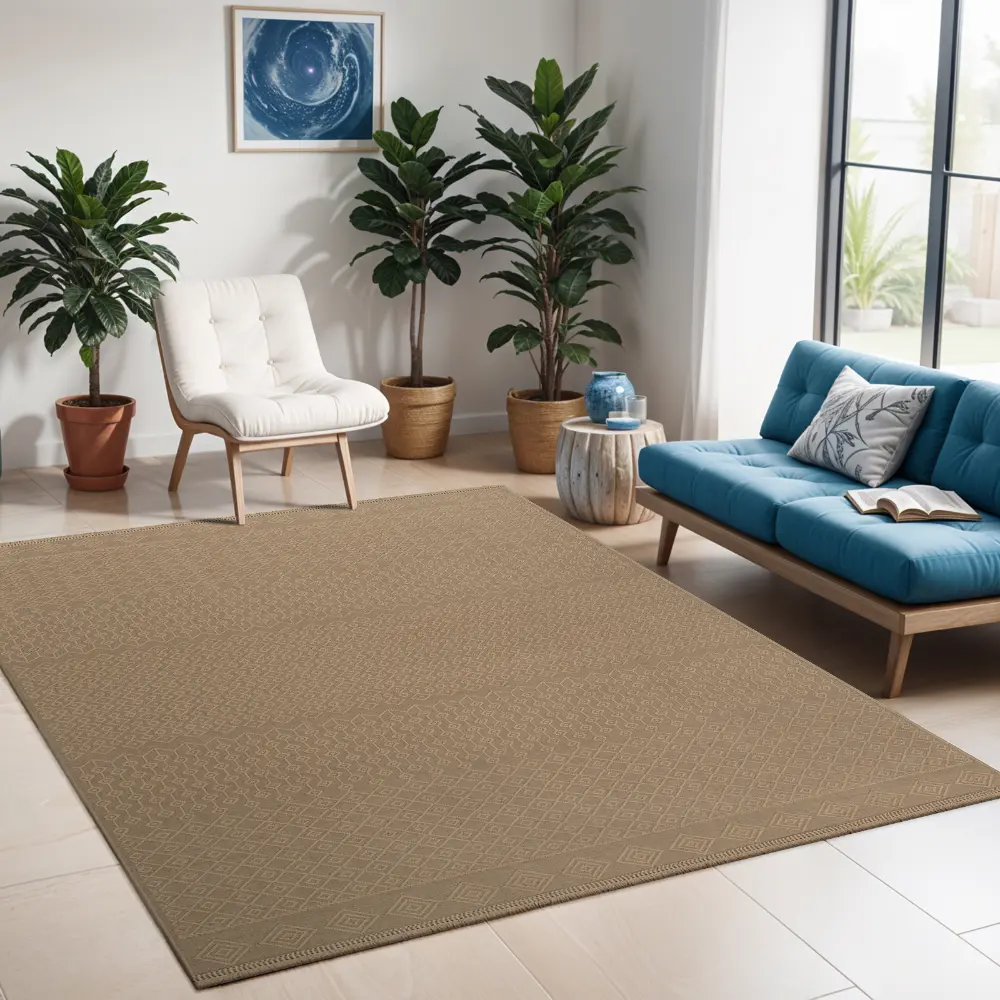 Kashvi Cottage Tan Machine Washable Jute Rug - Image 5