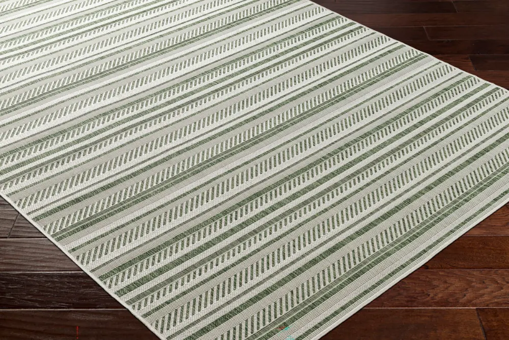 Kavita In- & Outdoor Global Moss Green Rug - Image 3