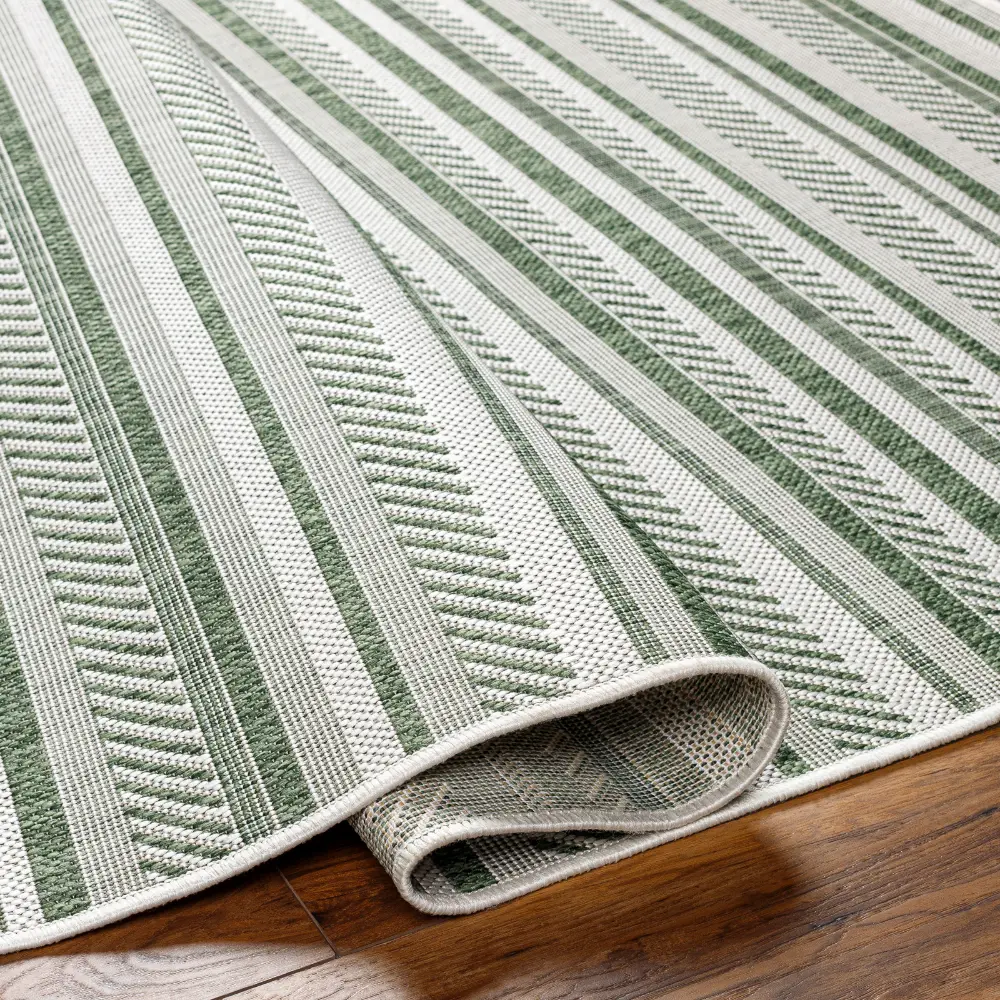 Kavita In- & Outdoor Global Moss Green Rug - Image 7