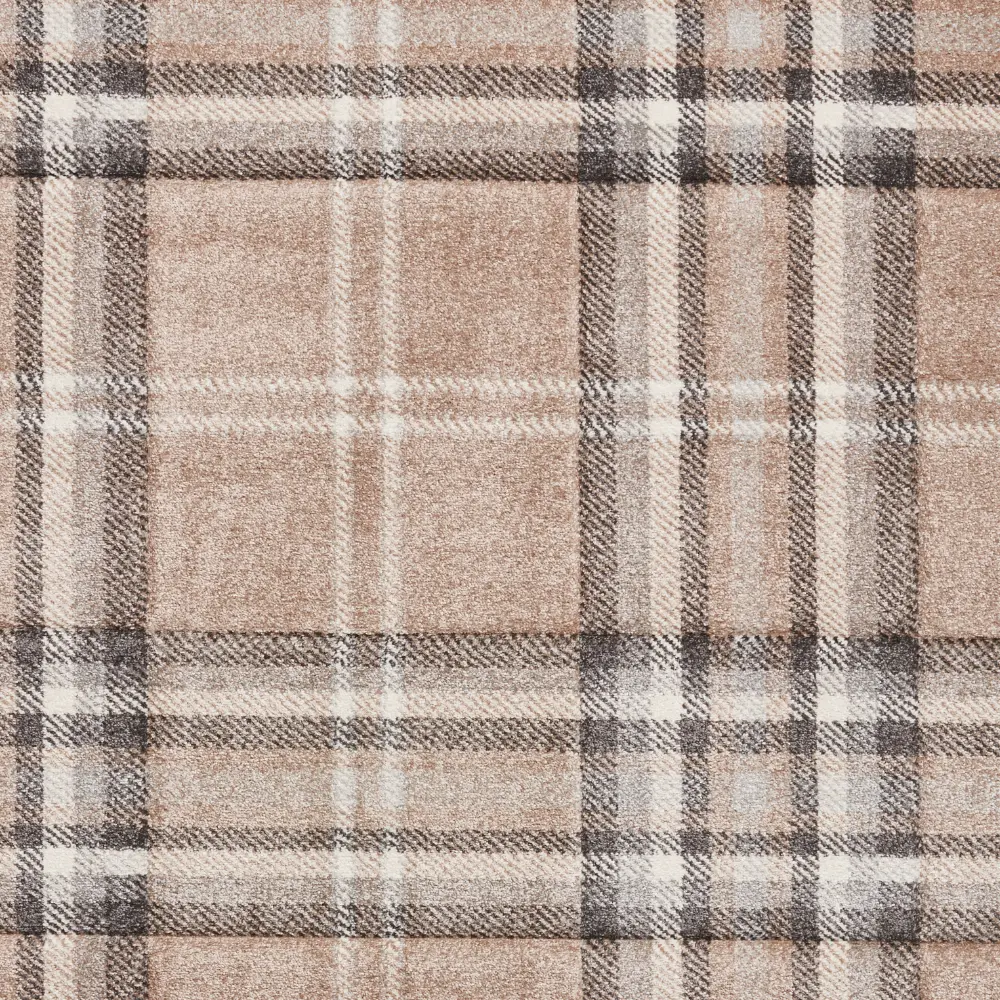 Catherine Lansfield Kelso Check Beige - Washable - Image 6