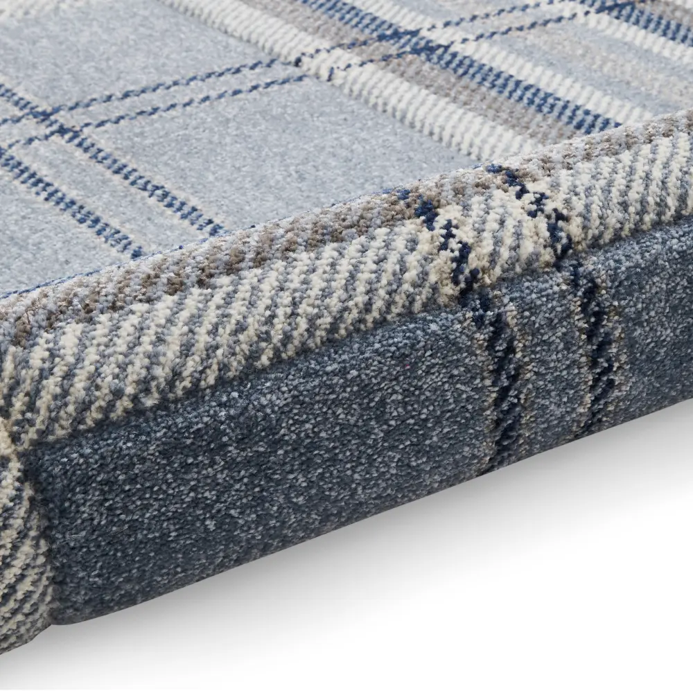 Catherine Lansfield Kelso Check Blue - Washable - Image 5
