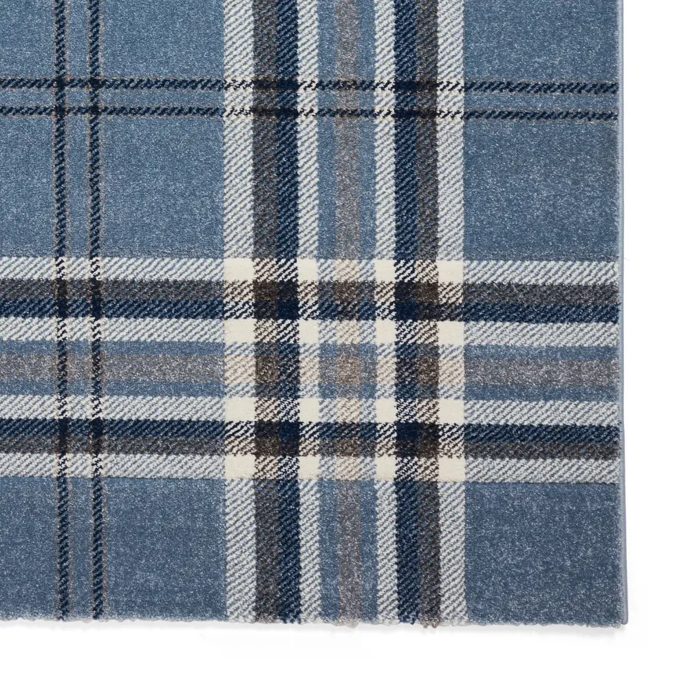 Catherine Lansfield Kelso Check Blue - Washable - Image 8
