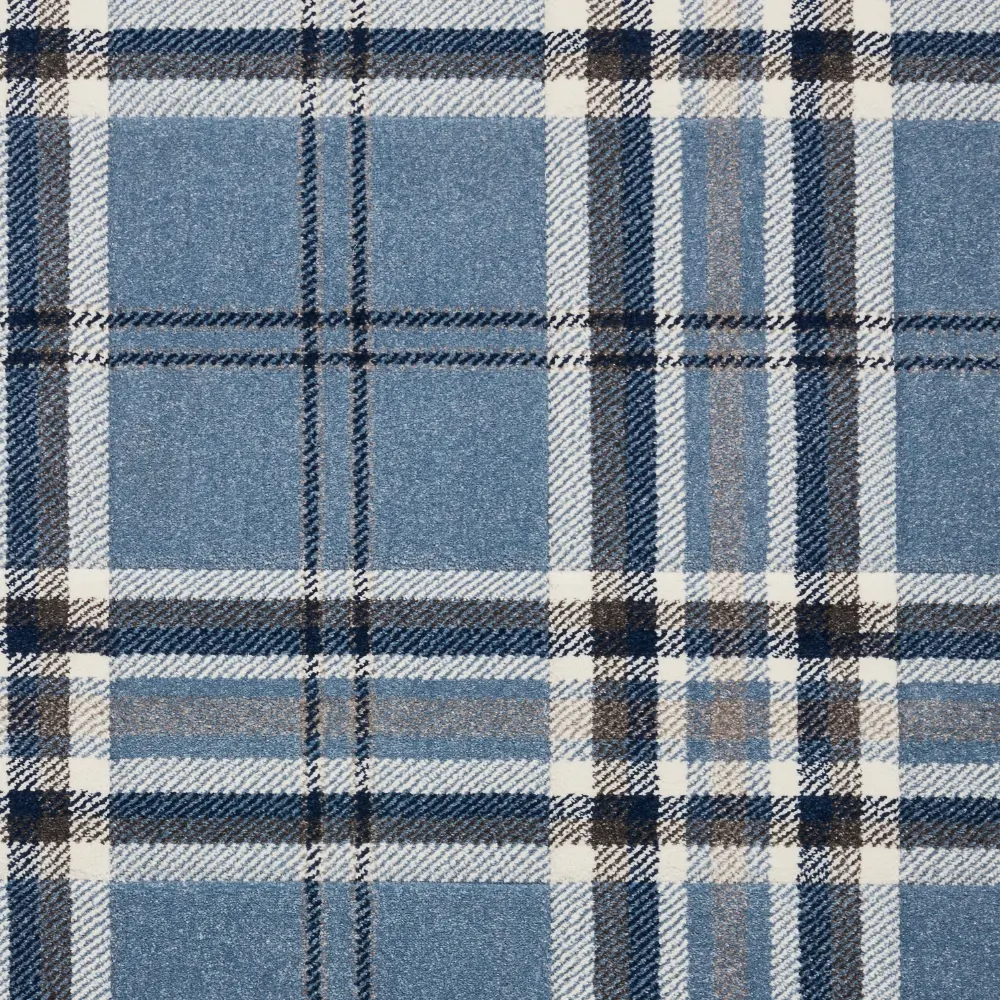 Catherine Lansfield Kelso Check Blue - Washable - Image 9