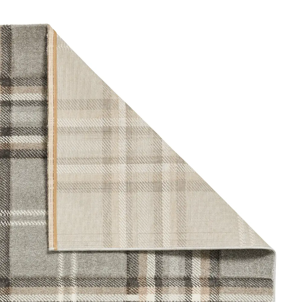 Catherine Lansfield Kelso Check Grey - Washable - Image 5