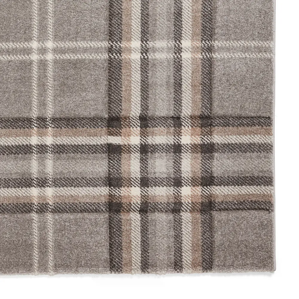 Catherine Lansfield Kelso Check Grey - Washable - Image 6