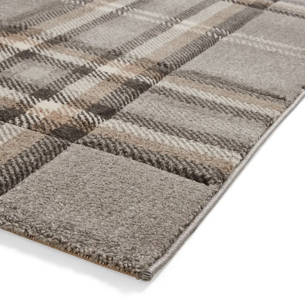 Catherine Lansfield Kelso Check Grey - Washable - Image 8