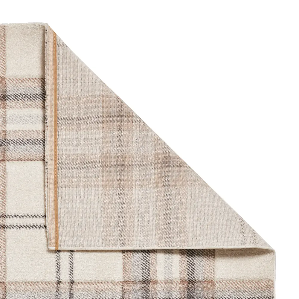 Catherine Lansfield Kelso Check Natural - Washable - Image 3