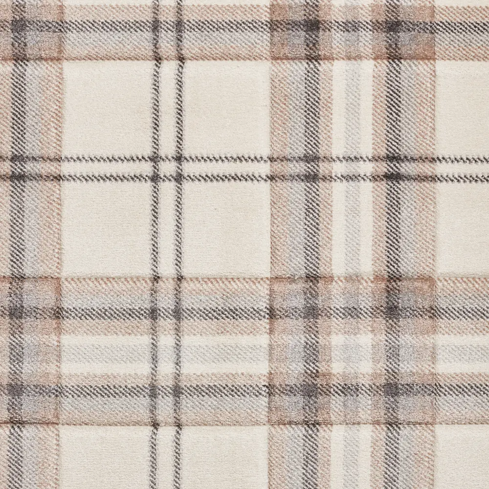 Catherine Lansfield Kelso Check Natural - Washable - Image 5