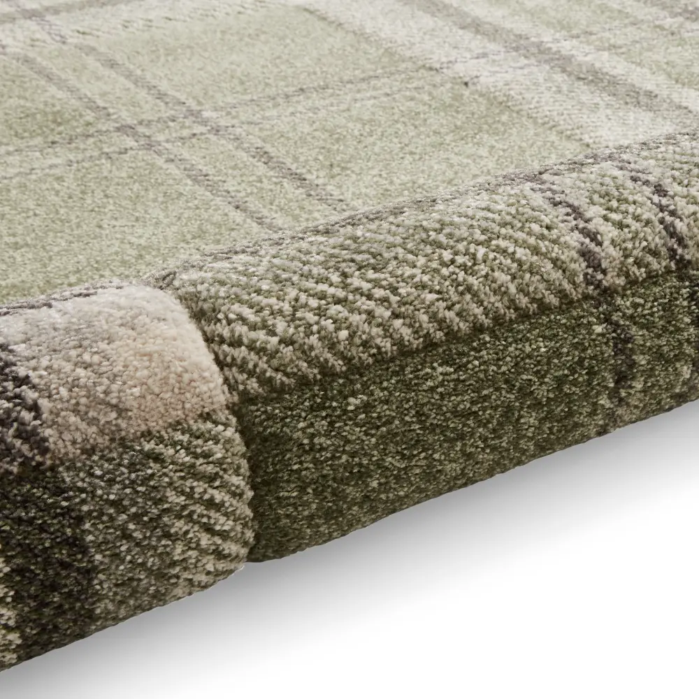 Catherine Lansfield Kelso Check Sage Green - Washable - Image 5