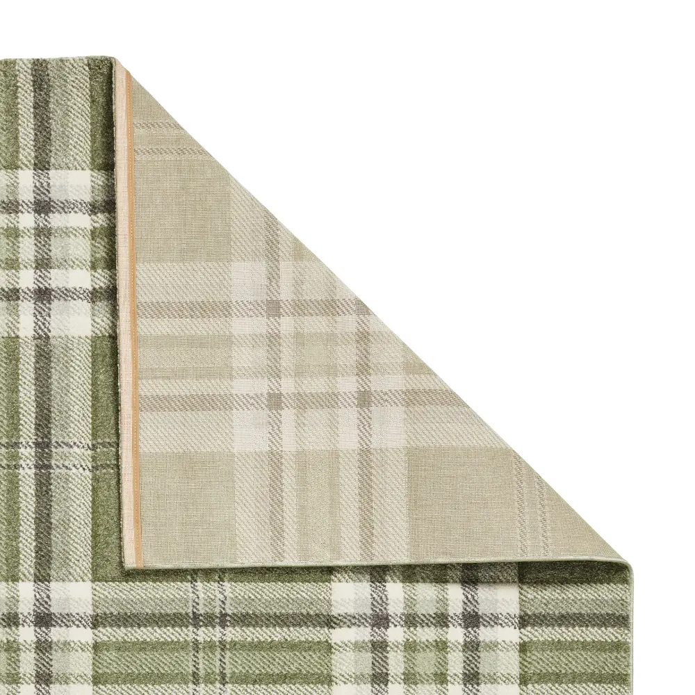 Catherine Lansfield Kelso Check Sage Green - Washable - Image 7