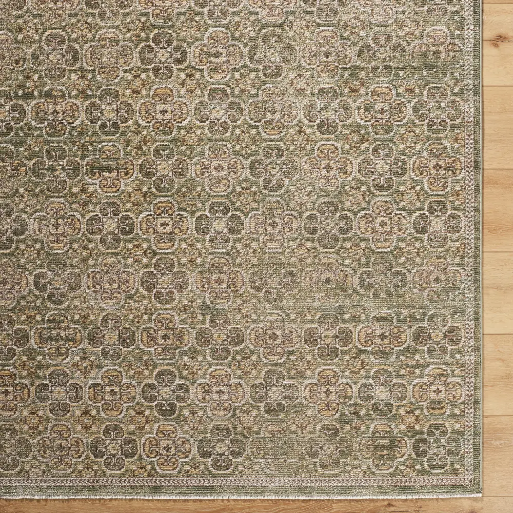 Myrtle Avenue II Galey Alix X Livabliss Vintage Oriental Boho Olive Rug - Image 3