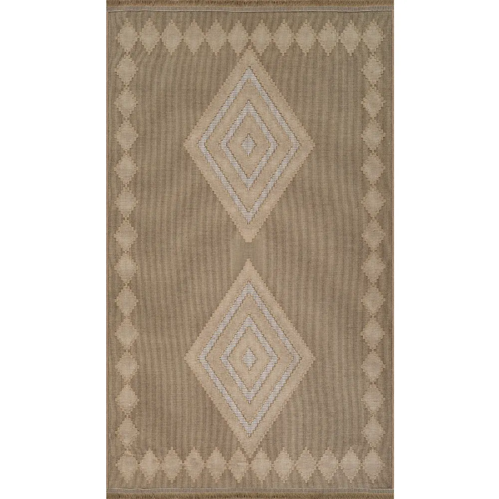 Keyuri Cottage Tan/Light Beige Machine Washable Jute Rug - Image 3