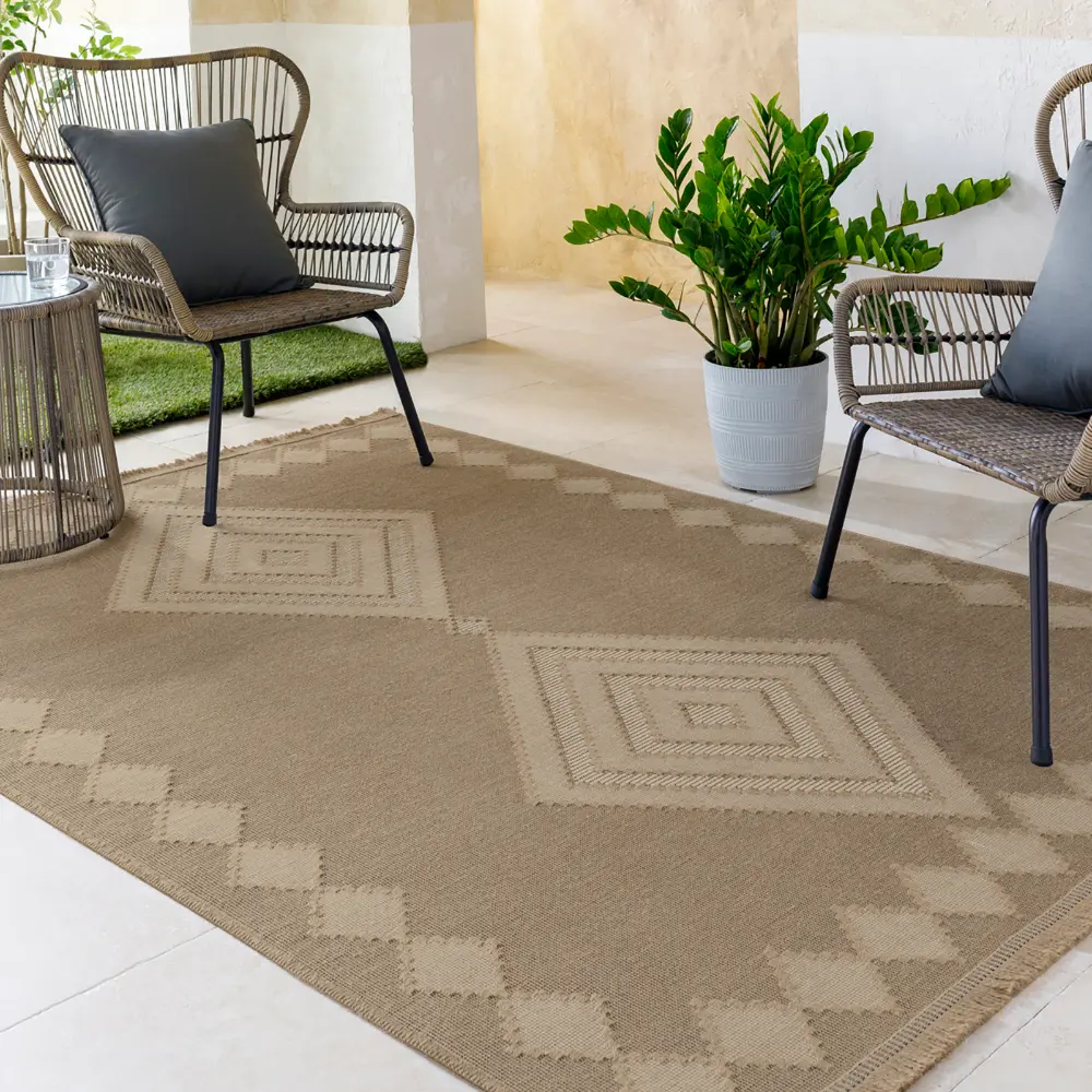 Keyuri Cottage Tan/Light Beige Machine Washable Jute Rug - Image 8