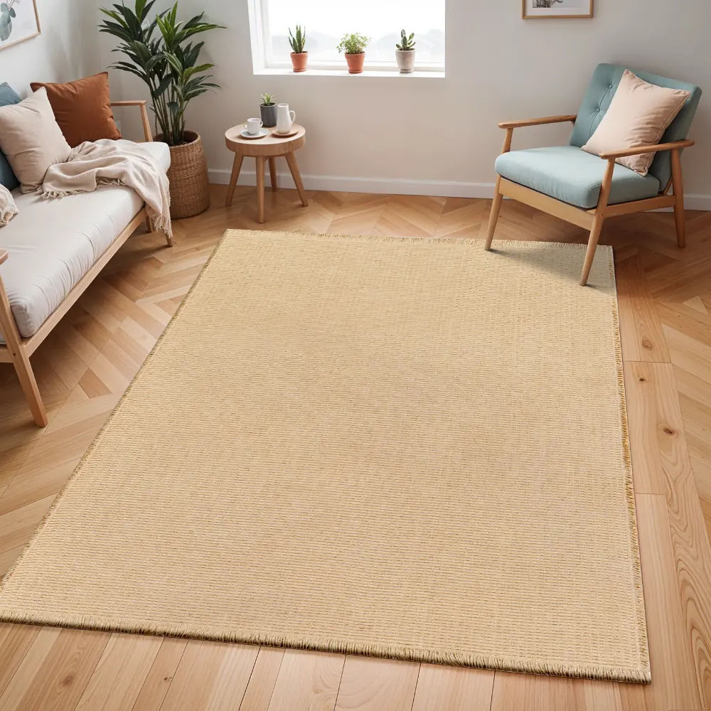 Kimi Becki Owens X Livabliss Solid And Border Camel Jute Rug - Image 3