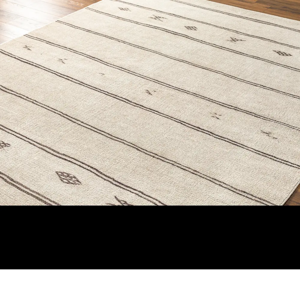 Rivi Becki Owens X Livabliss Global Scandi Beige/Dark Brown Rug - Image 3
