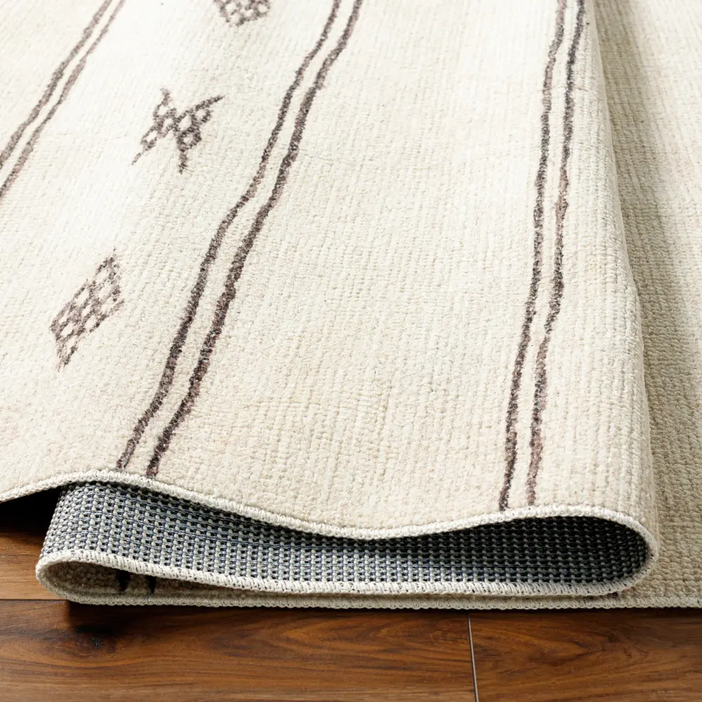 Rivi Becki Owens X Livabliss Global Scandi Beige/Dark Brown Rug - Image 4