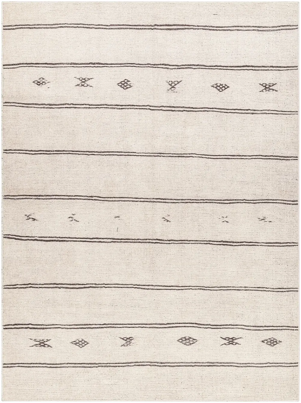 Rivi Becki Owens X Livabliss Global Scandi Beige/Dark Brown Rug - Image 6