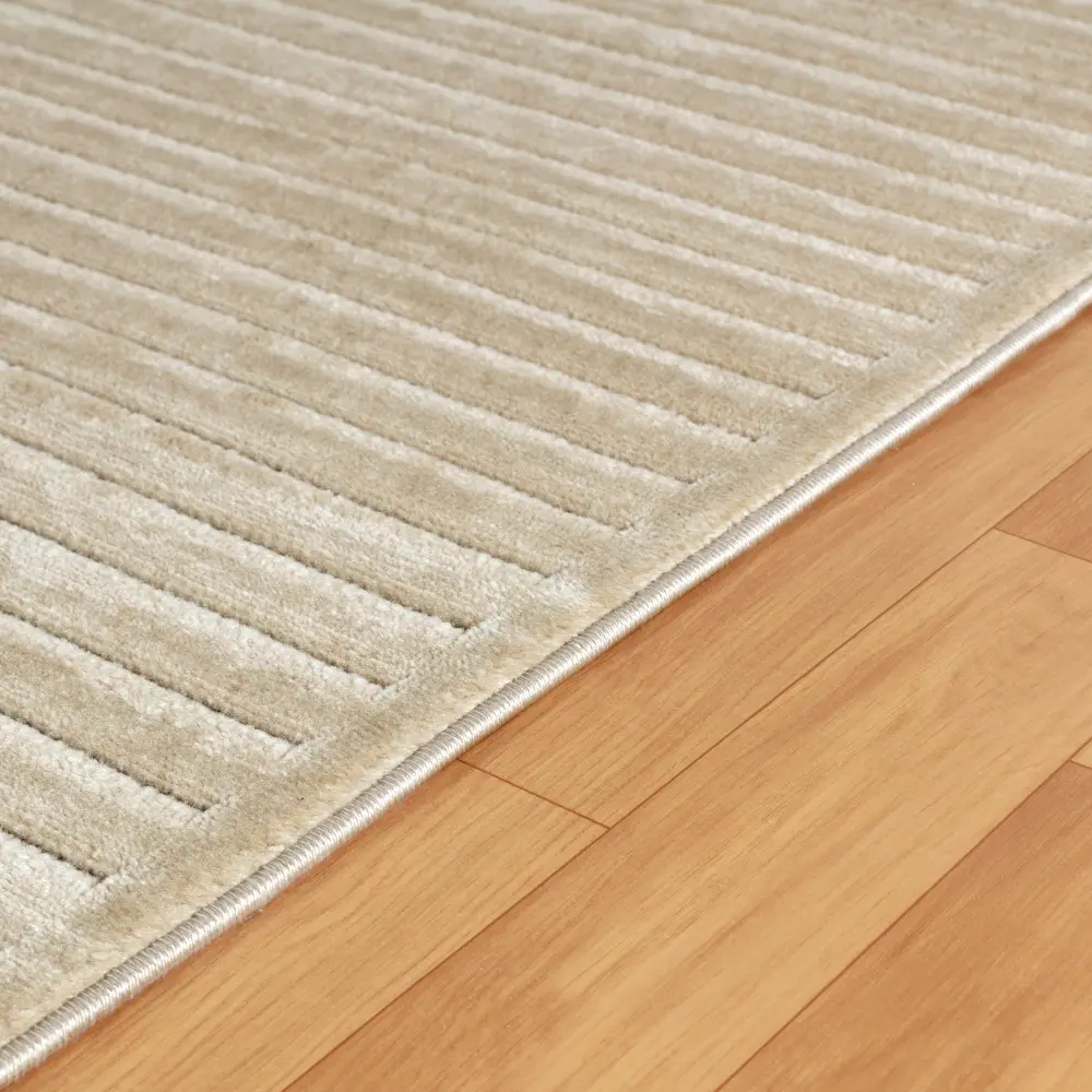 Kiyoshi In- & Outdoor 3D High & Low Pile Textured Beige Rug - Image 4
