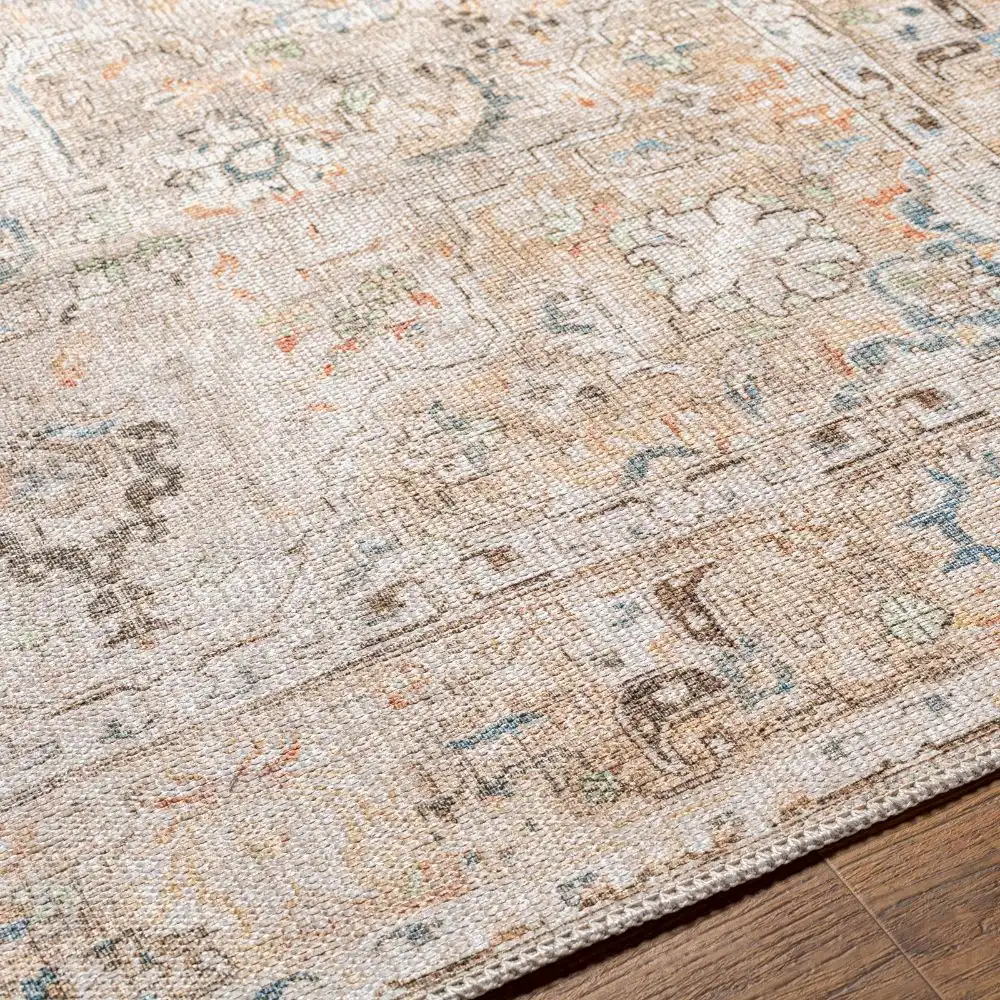 Clara Machine Washable Traditionnal Boho Taupe Rug - Image 3