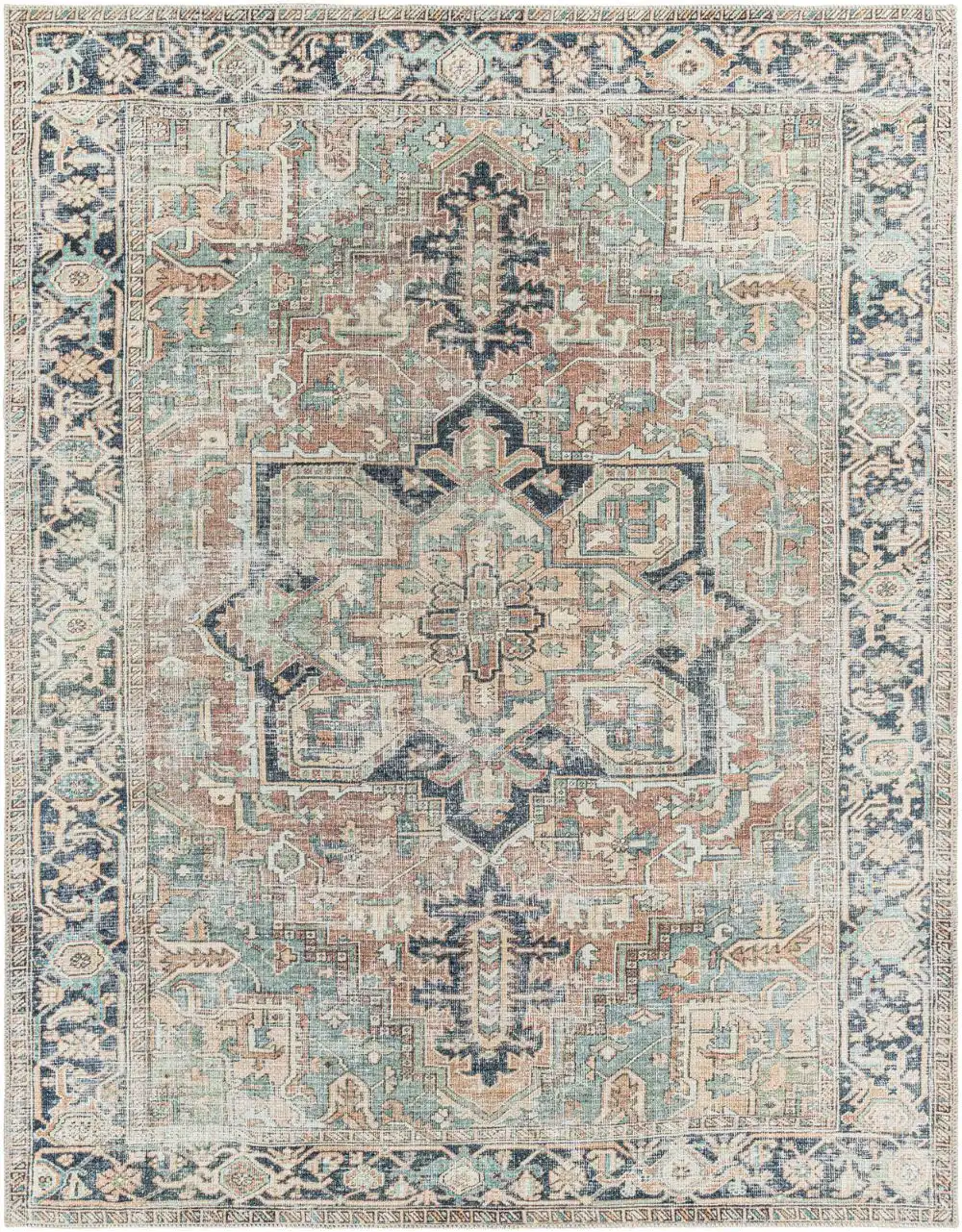 Dido Machine Washable Traditionnal Boho Sage Rug - Image 7