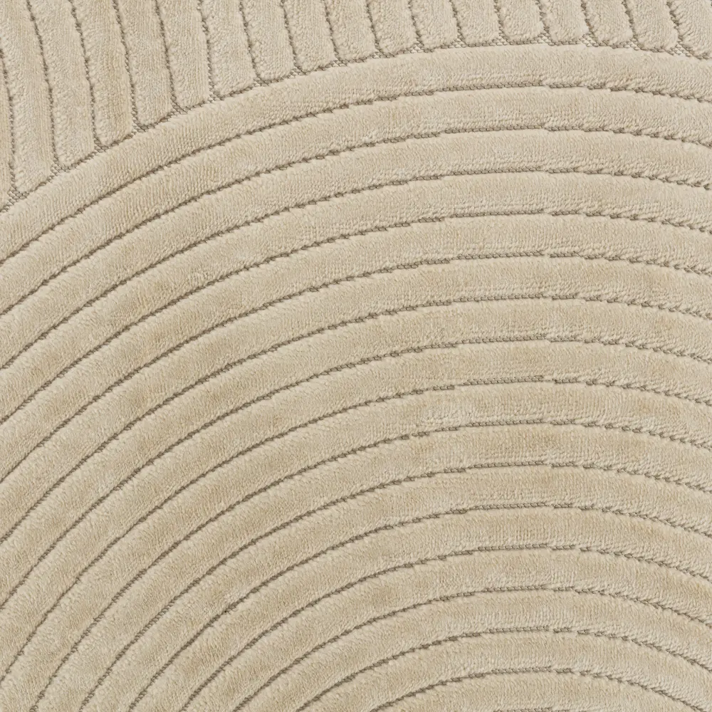 Koana In- & Outdoor 3D High & Low Pile Textured Beige Rug - Image 4