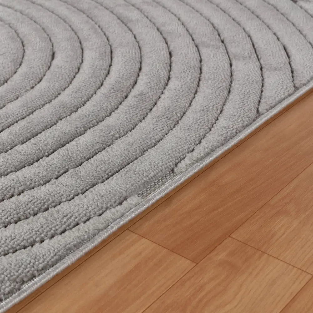 Koana In- & Outdoor 3D High & Low Pile Textured Grey Rug - Image 10