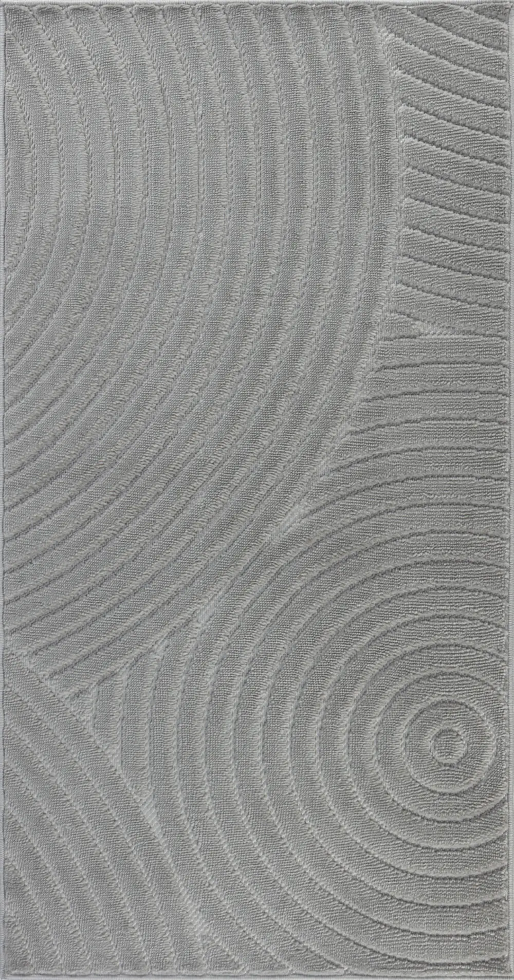 Koana In- & Outdoor 3D High & Low Pile Textured Grey Rug - Image 3
