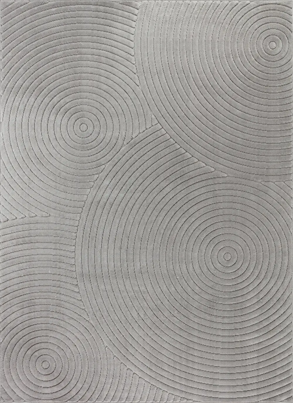 Koana In- & Outdoor 3D High & Low Pile Textured Grey Rug - Image 4