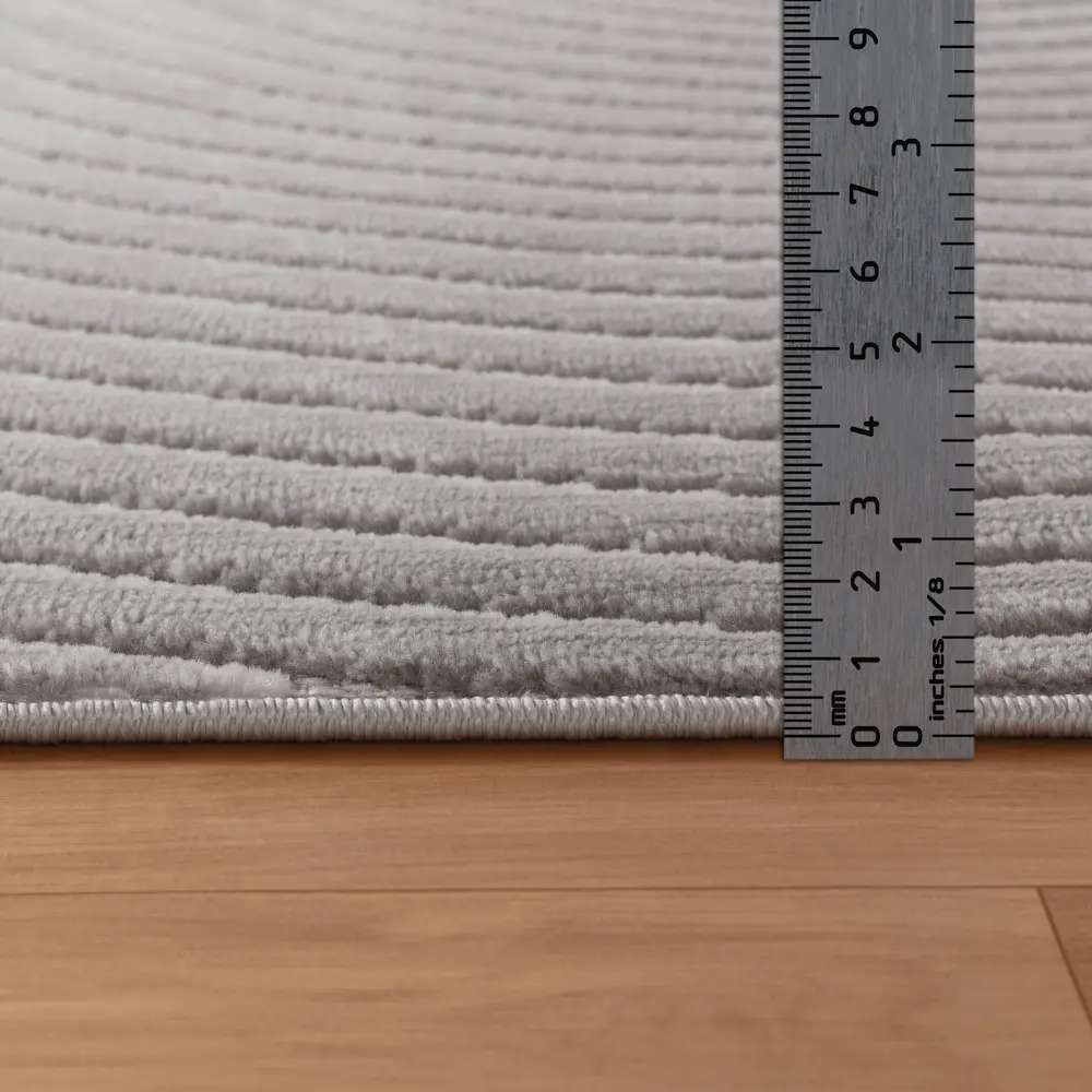 Koana In- & Outdoor 3D High & Low Pile Textured Grey Rug - Image 8