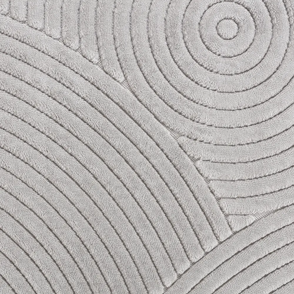Koana In- & Outdoor 3D High & Low Pile Textured Grey Rug - Image 9