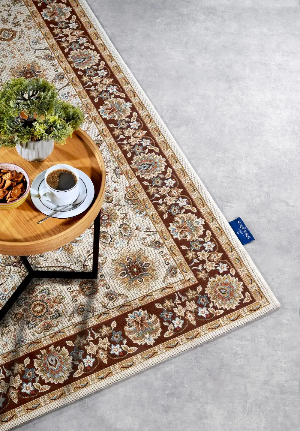 Kollektion 1767 106054 Cream Brown Rug - Image 5
