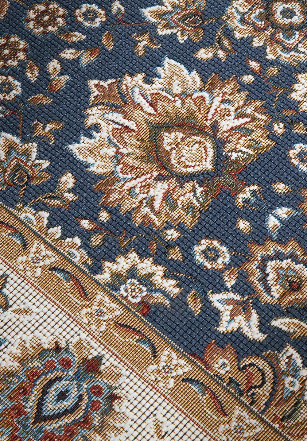 Kollektion 1767 106055 Blue Cream Rug - Image 3
