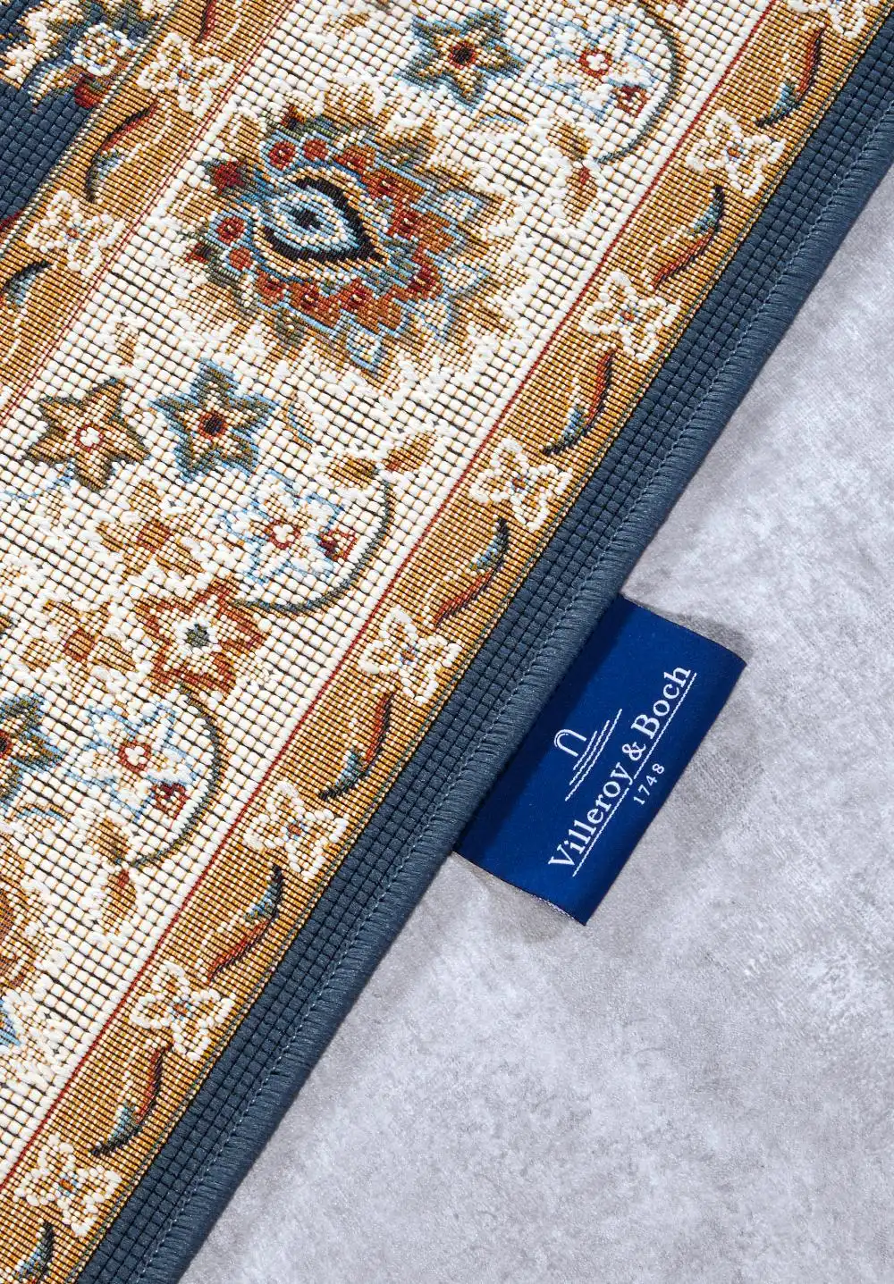 Kollektion 1767 106055 Blue Cream Rug - Image 4