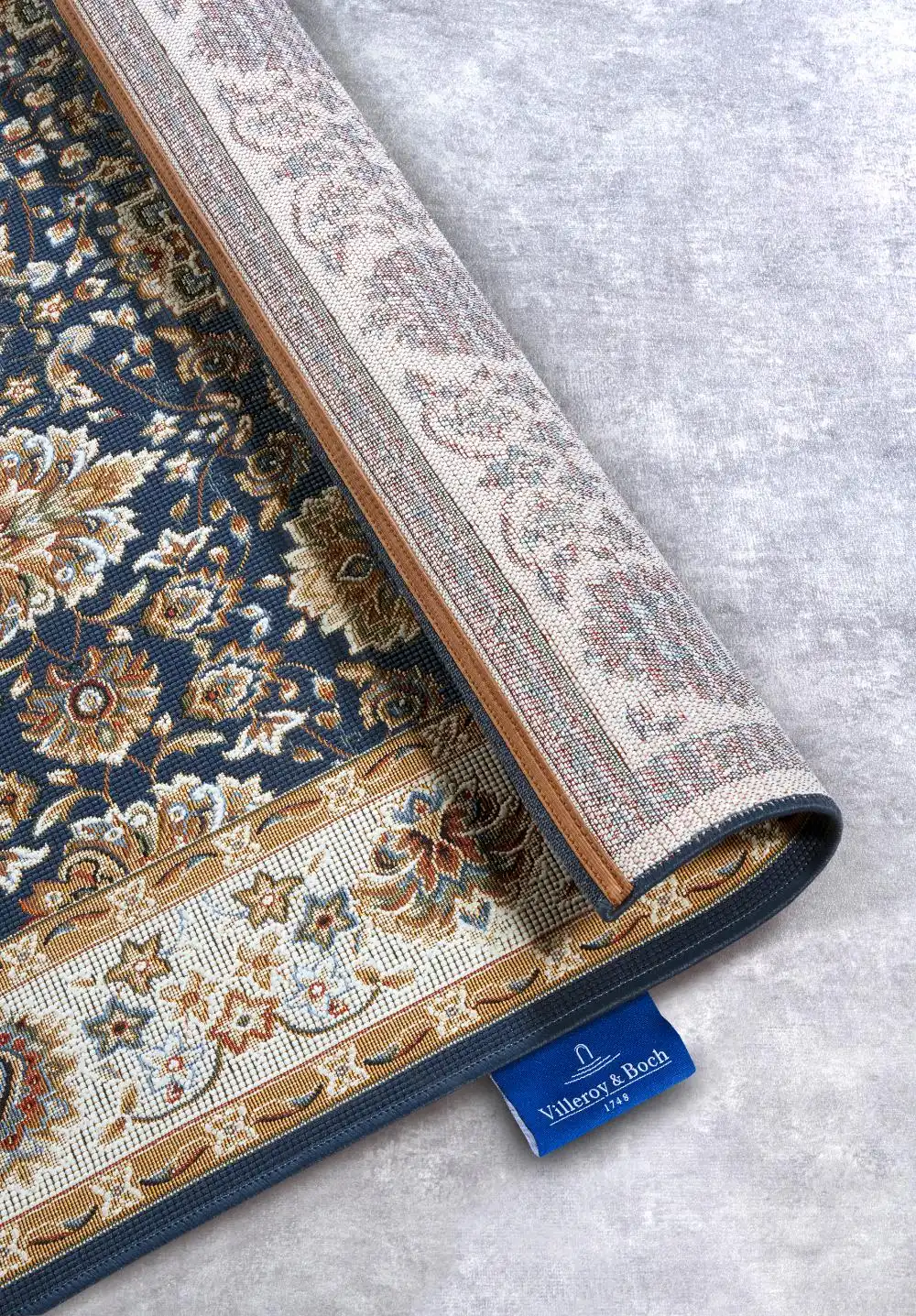 Kollektion 1767 106055 Blue Cream Rug - Image 7