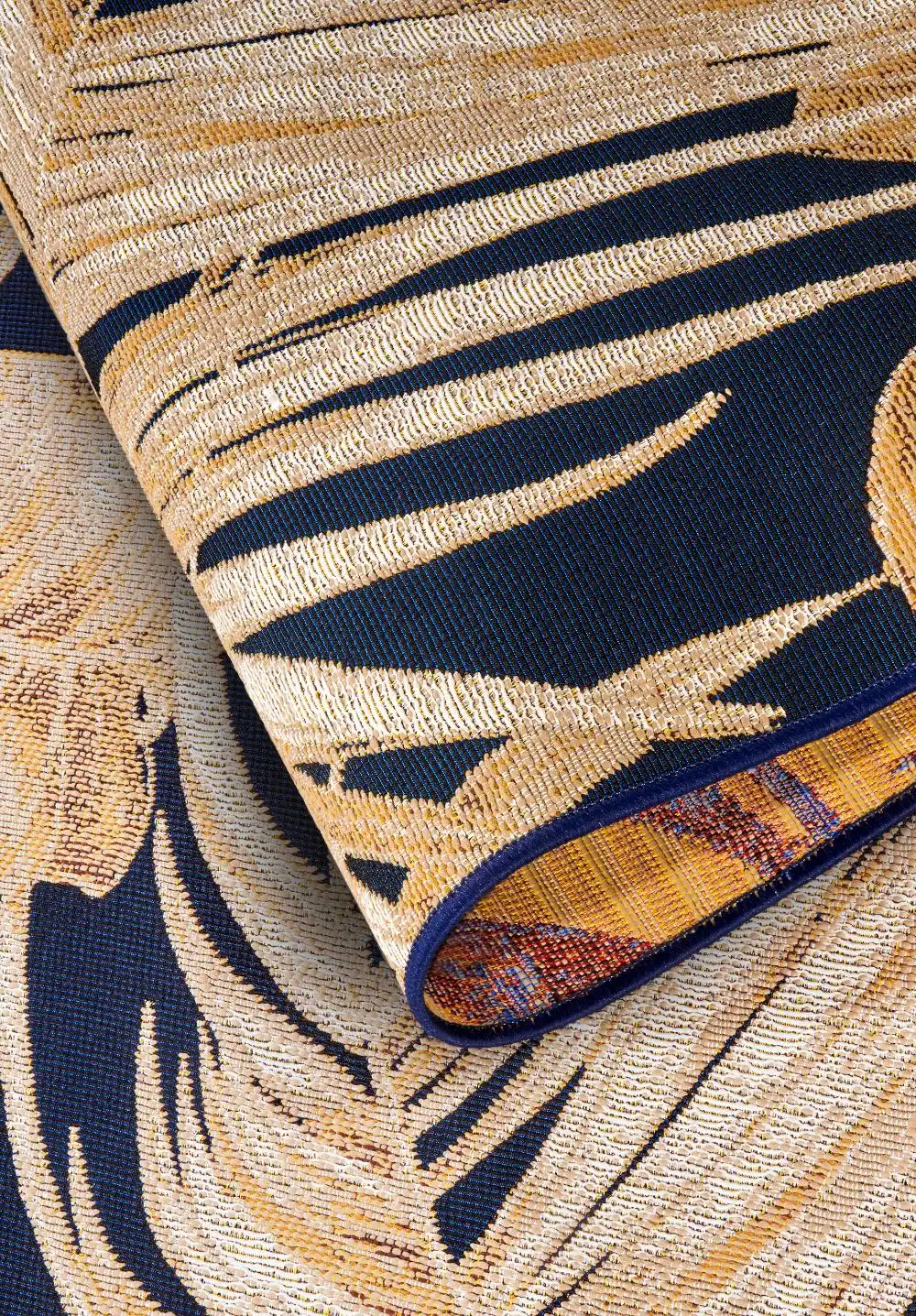 Kollektion 1767 106061 Dark Blue Gold Rug - Image 7