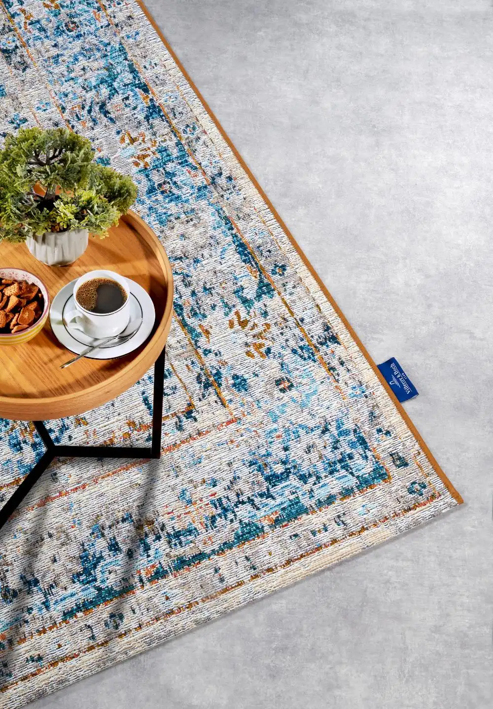 Kollektion 1767 106064 Cream Blue Rug - Image 7