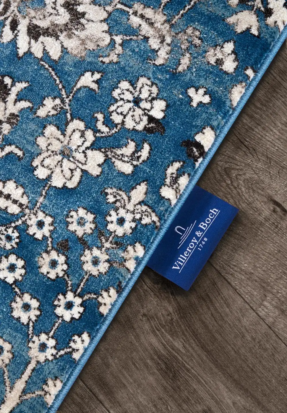 Kollektion 1869 106119 Blue Cream Rug - Image 4